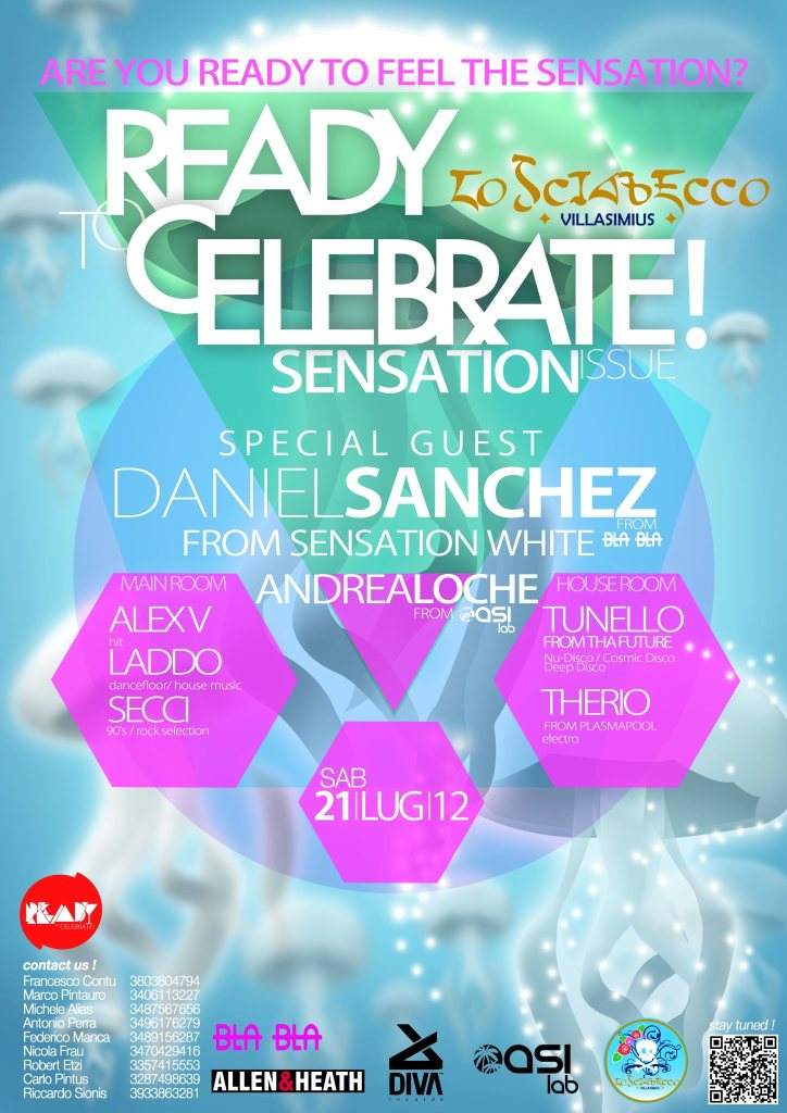 Ready To Celebrate! Sensation Issue feat Daniel Sanchez - フライヤー表