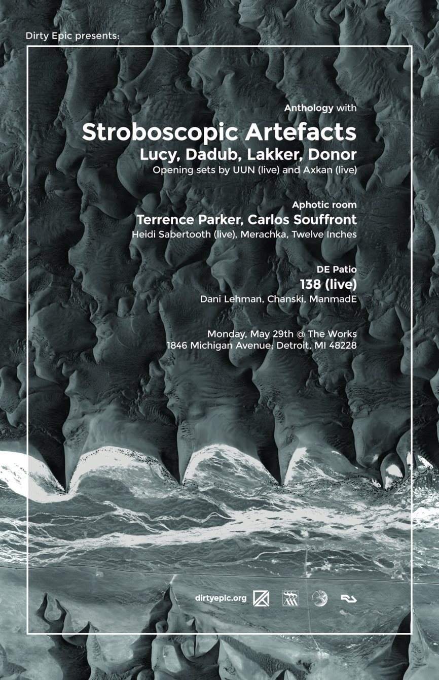 Dirty Epic presents: Anthology 2017 with Stroboscopic Artefacts - フライヤー表