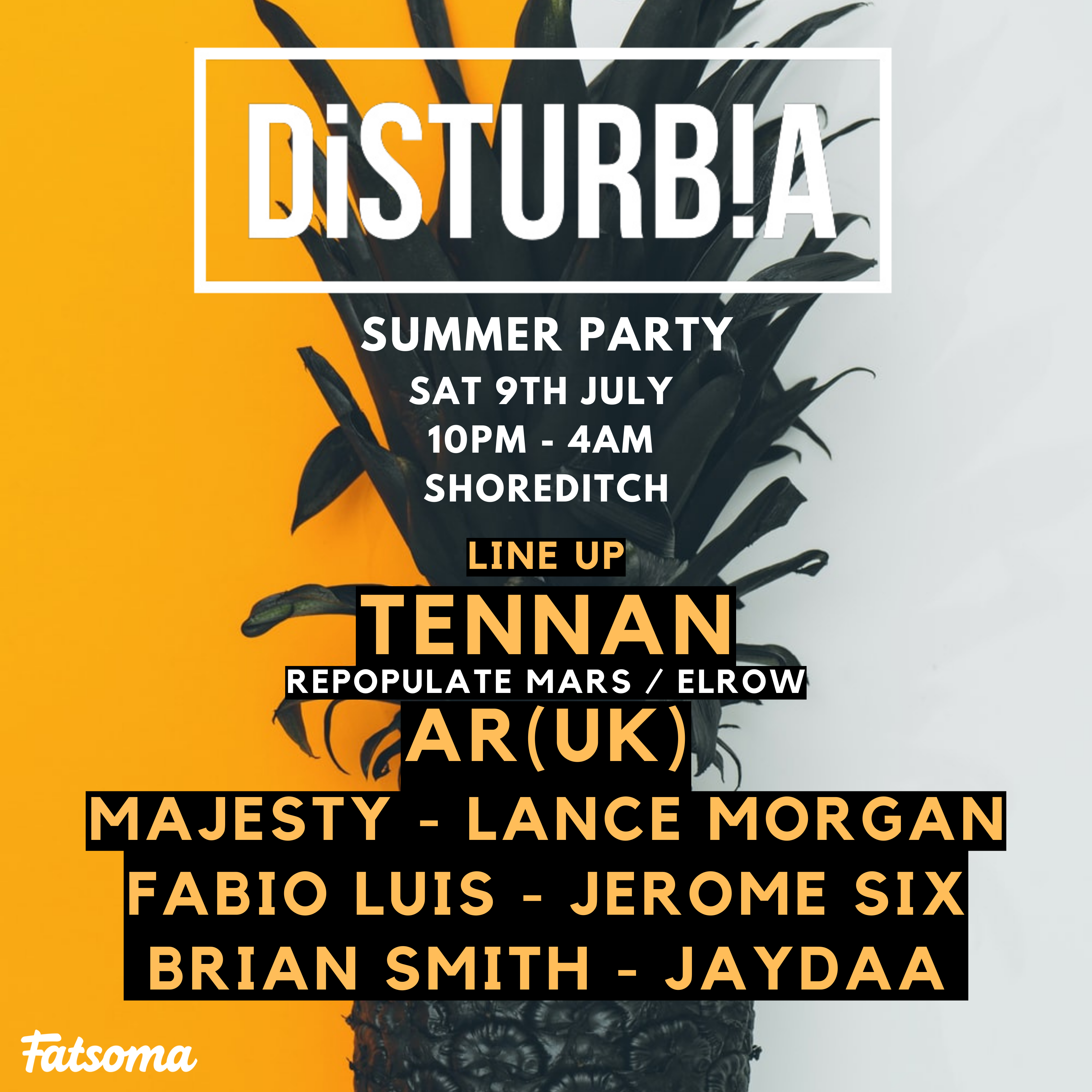 Disturbia - Summer Party - フライヤー表