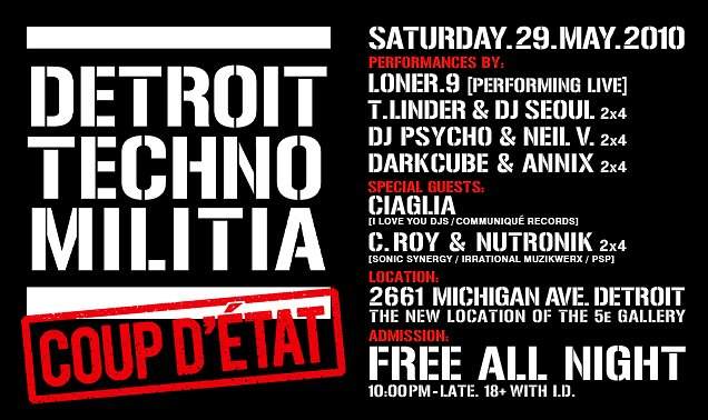 Detroit Techno Militia - Free Festival Afterparty - Página frontal