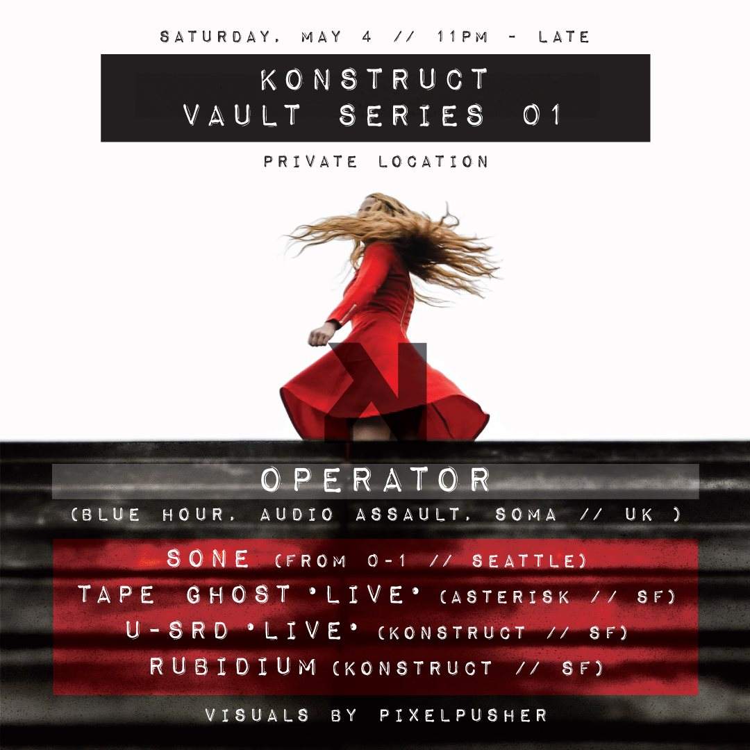 Konstruct Vault Series: MUTEK Weekend Afterparty with Operator (UK) - フライヤー表