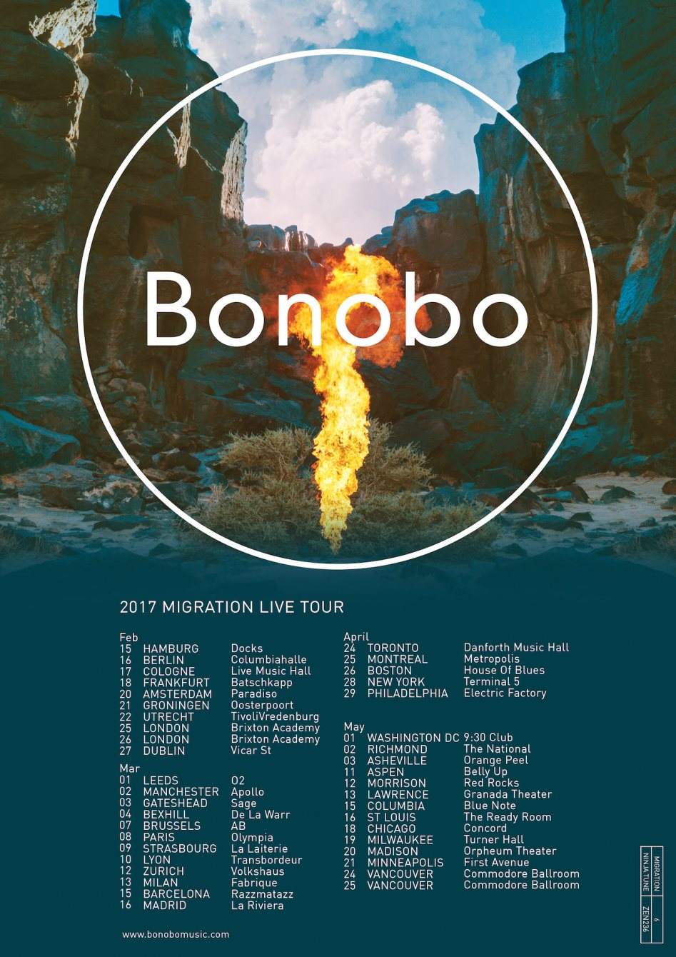 Bonobo - フライヤー表