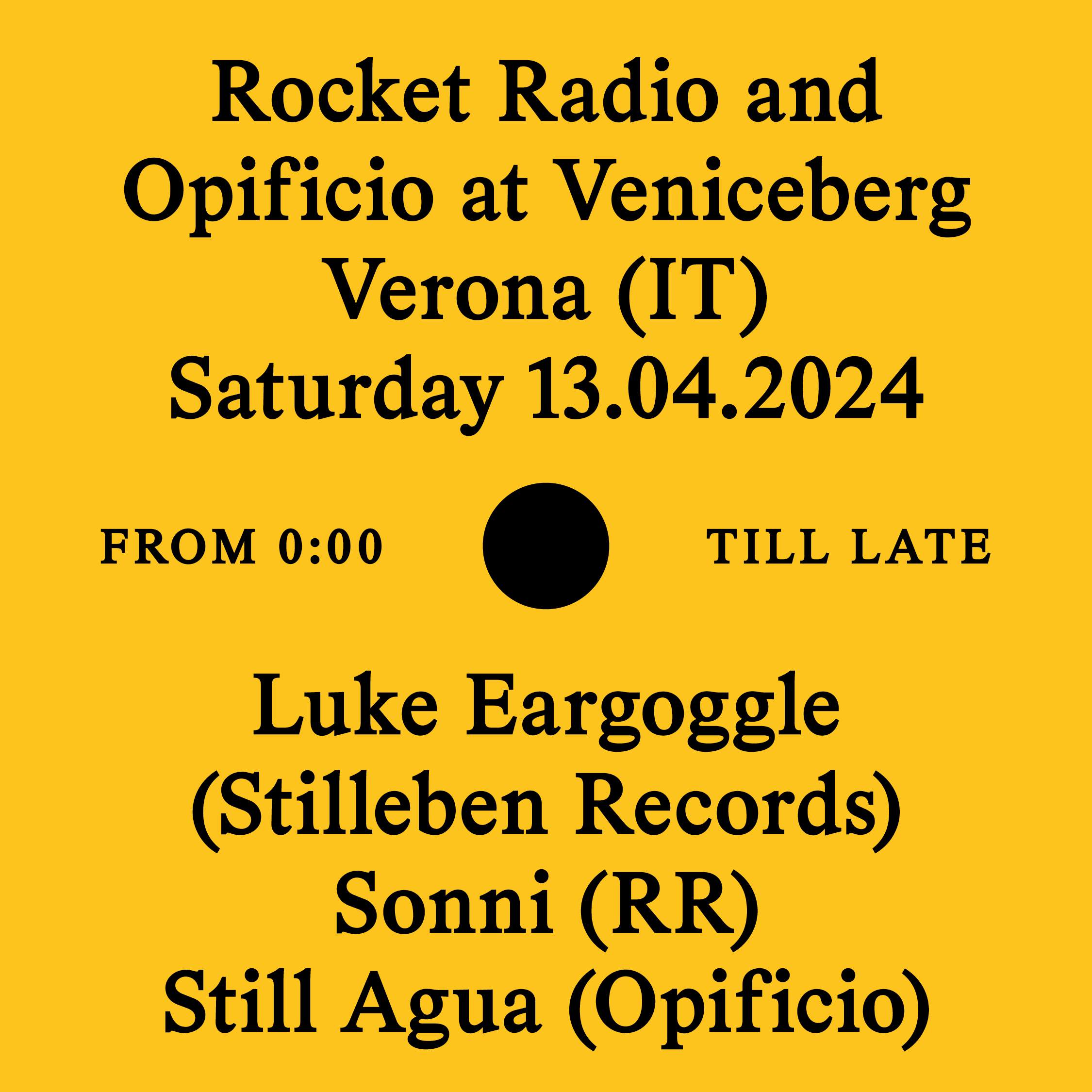 Rocket Radio & Opificio with Luke Eargoggle - フライヤー裏
