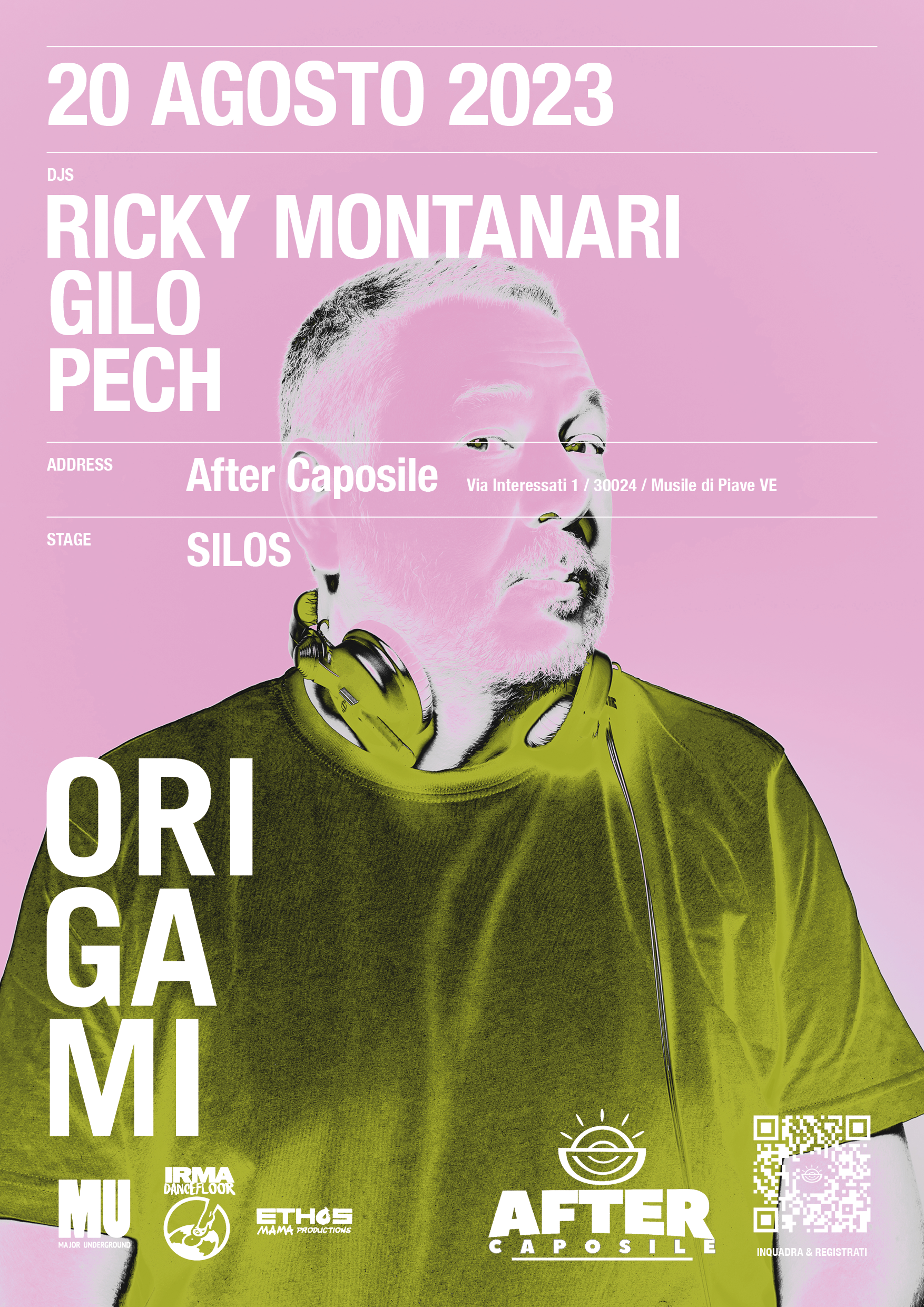 ORIGAMI 20 Agosto 2023 w/Ricky Montanari - フライヤー表