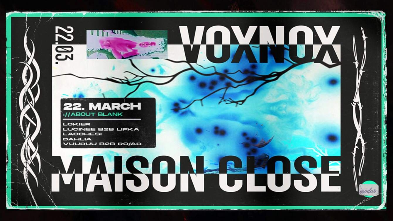 Voxnox X Maison Close - フライヤー表