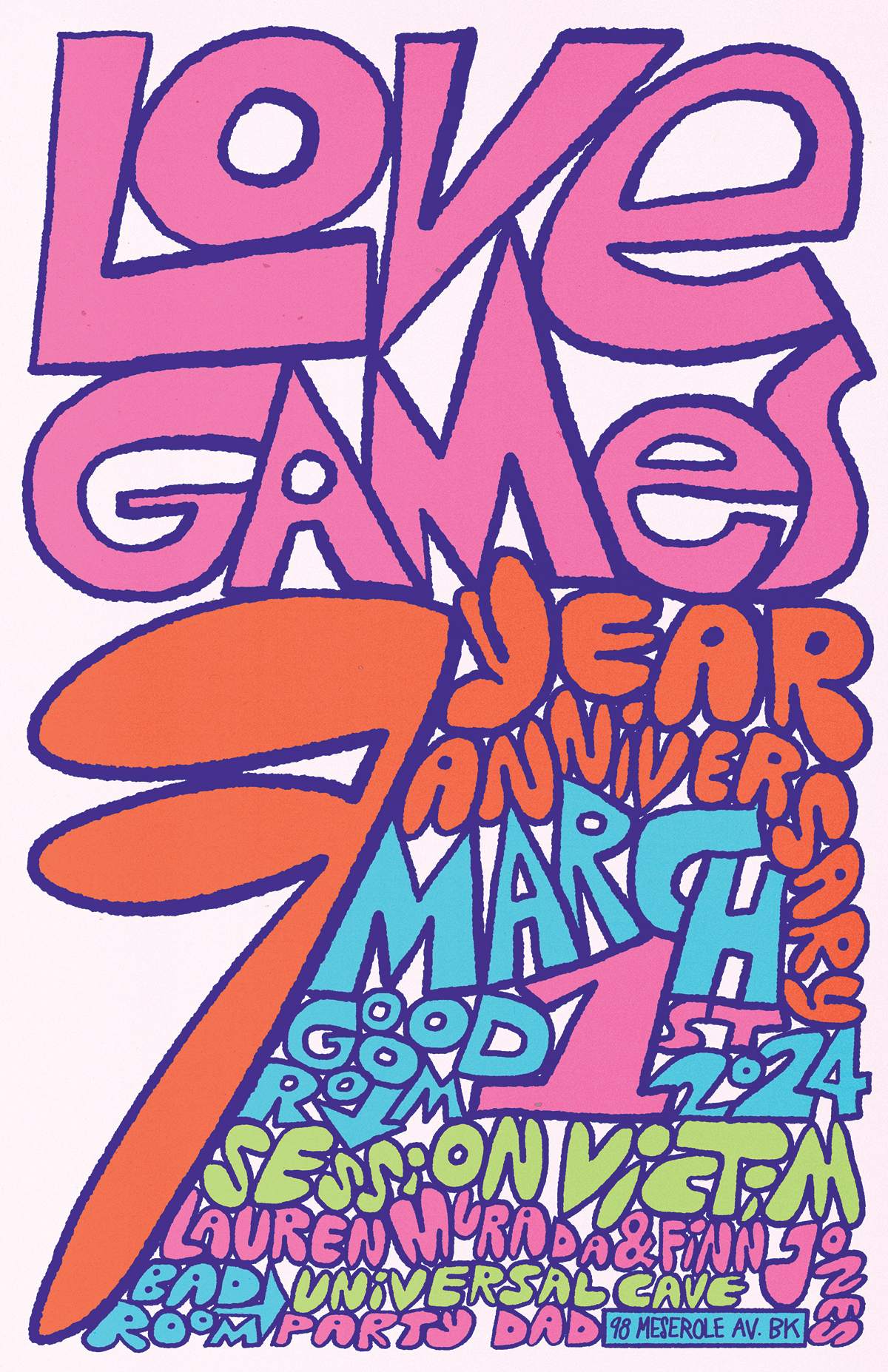 Love Games 7th Anniversary: Session Victim, Universal Cave, Party Dad - フライヤー表