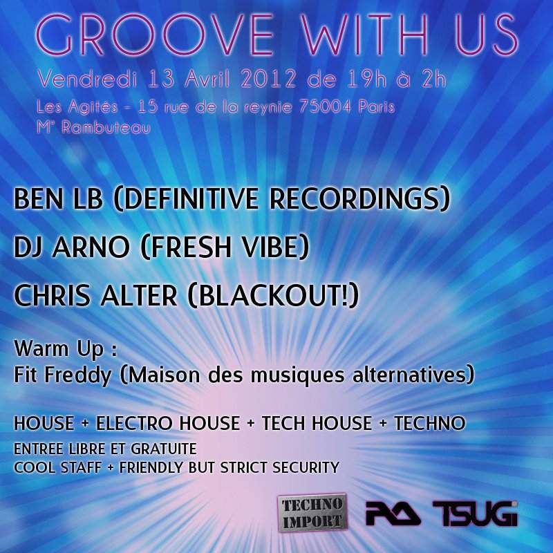Groove with US with DJ Arno, Ben LB & More - フライヤー表