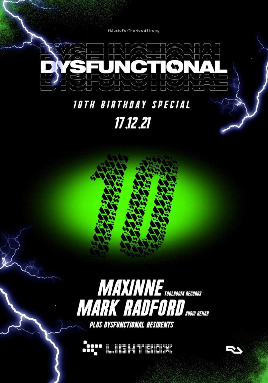 10 Years of Dysfunctional - フライヤー表