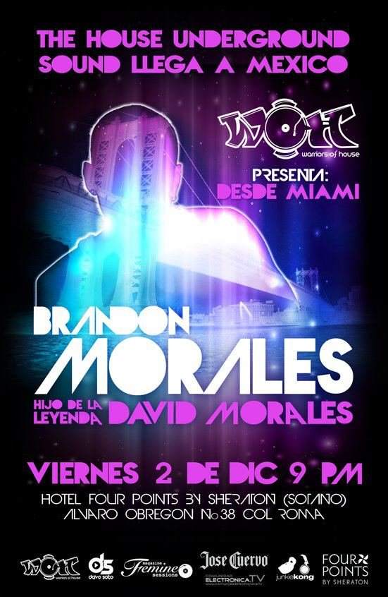 Dj Brandon Morales Mexico City Tour - フライヤー表