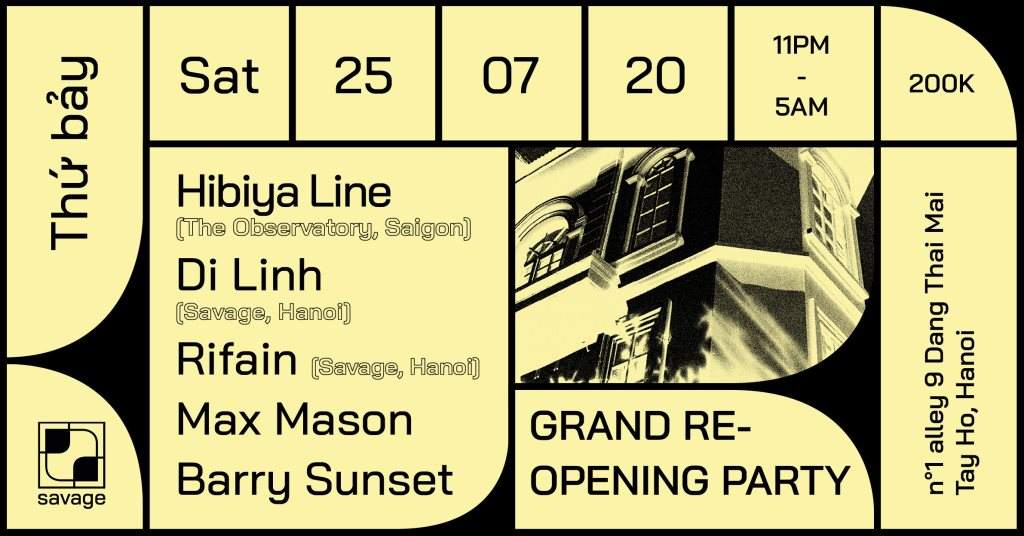 Grand Re-Opening Party: Hibiya Line & Di Linh & Rifain - Página frontal