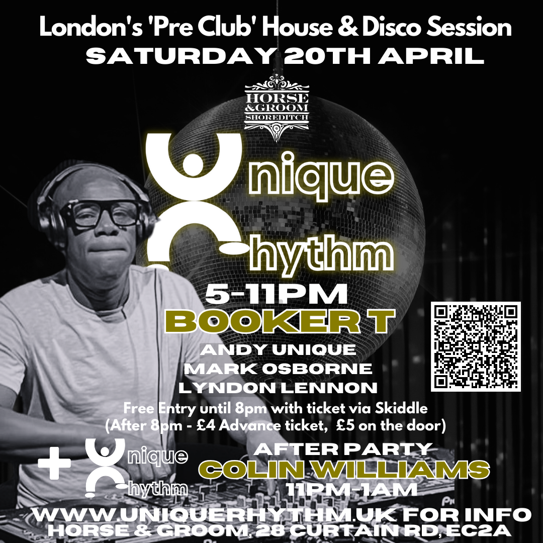 The Horse and Groom presents Unique Rhythm with Booker T  - Página frontal