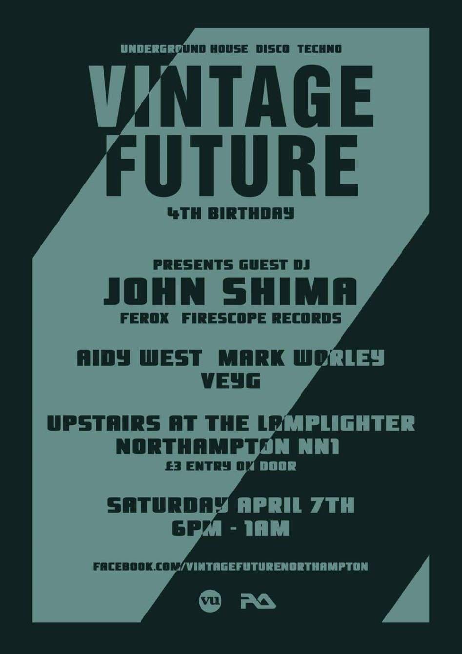 Vintage Future 4th Birthday with John Shima - フライヤー表