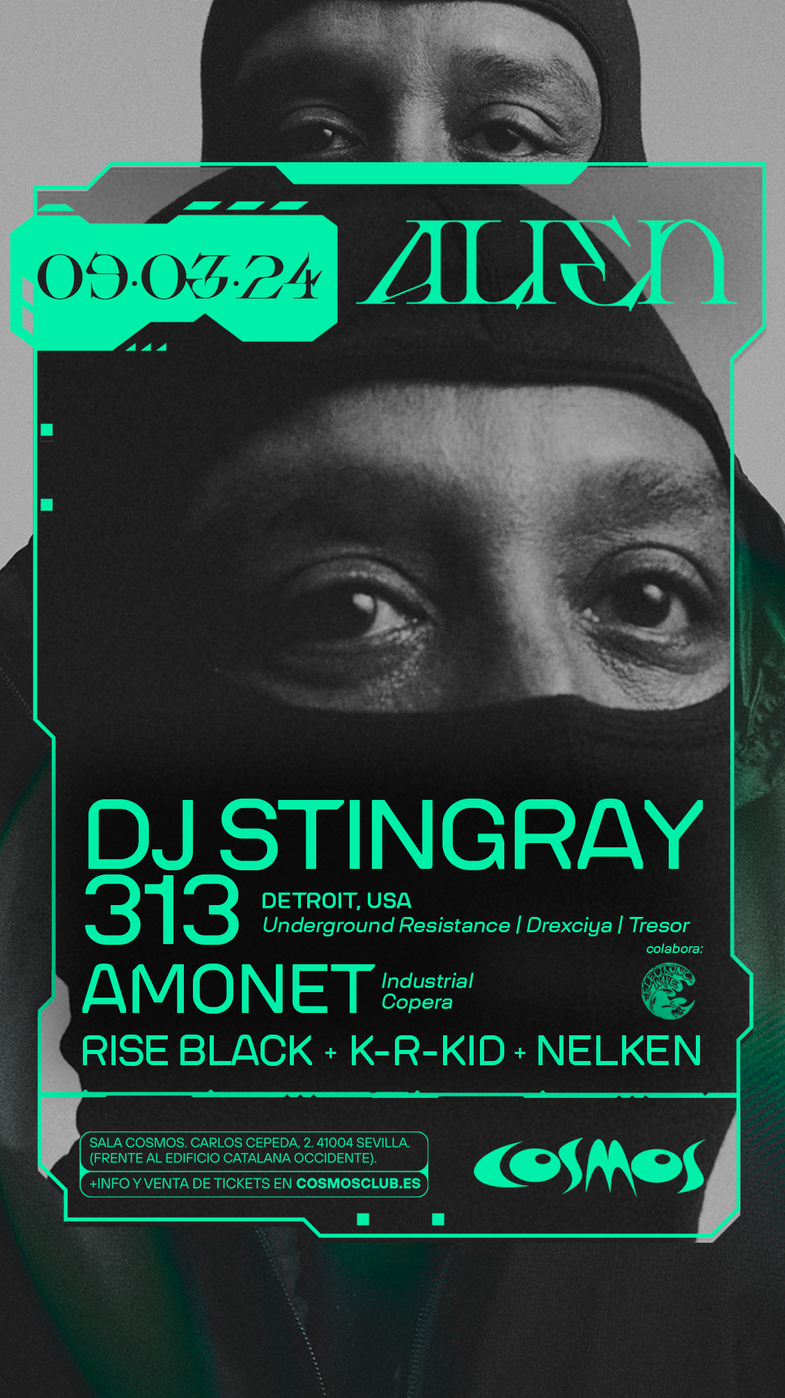 Alien with DJ STINGRAY 313 - フライヤー裏