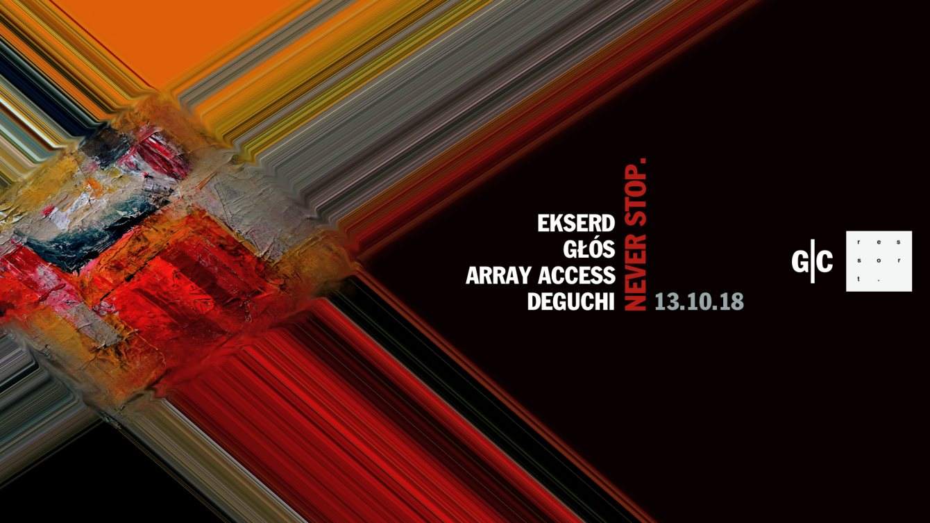 Ressort Imprint x Neverstop - Głós, Array Access & Ekserd - フライヤー表