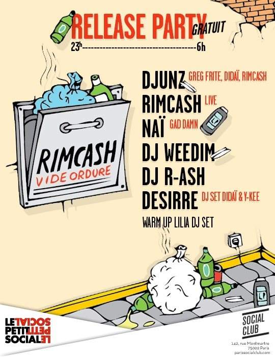 Rimcash Release Party at Le Petit Social - フライヤー表