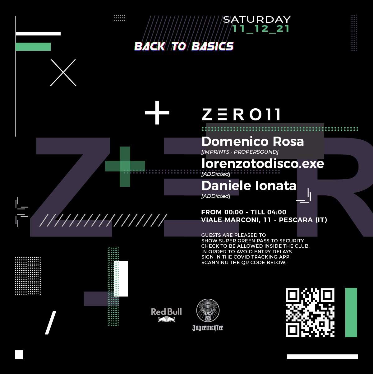 Zero11 Pres. Back To Basics with Domenico Rosa en Club Zero11, Centro