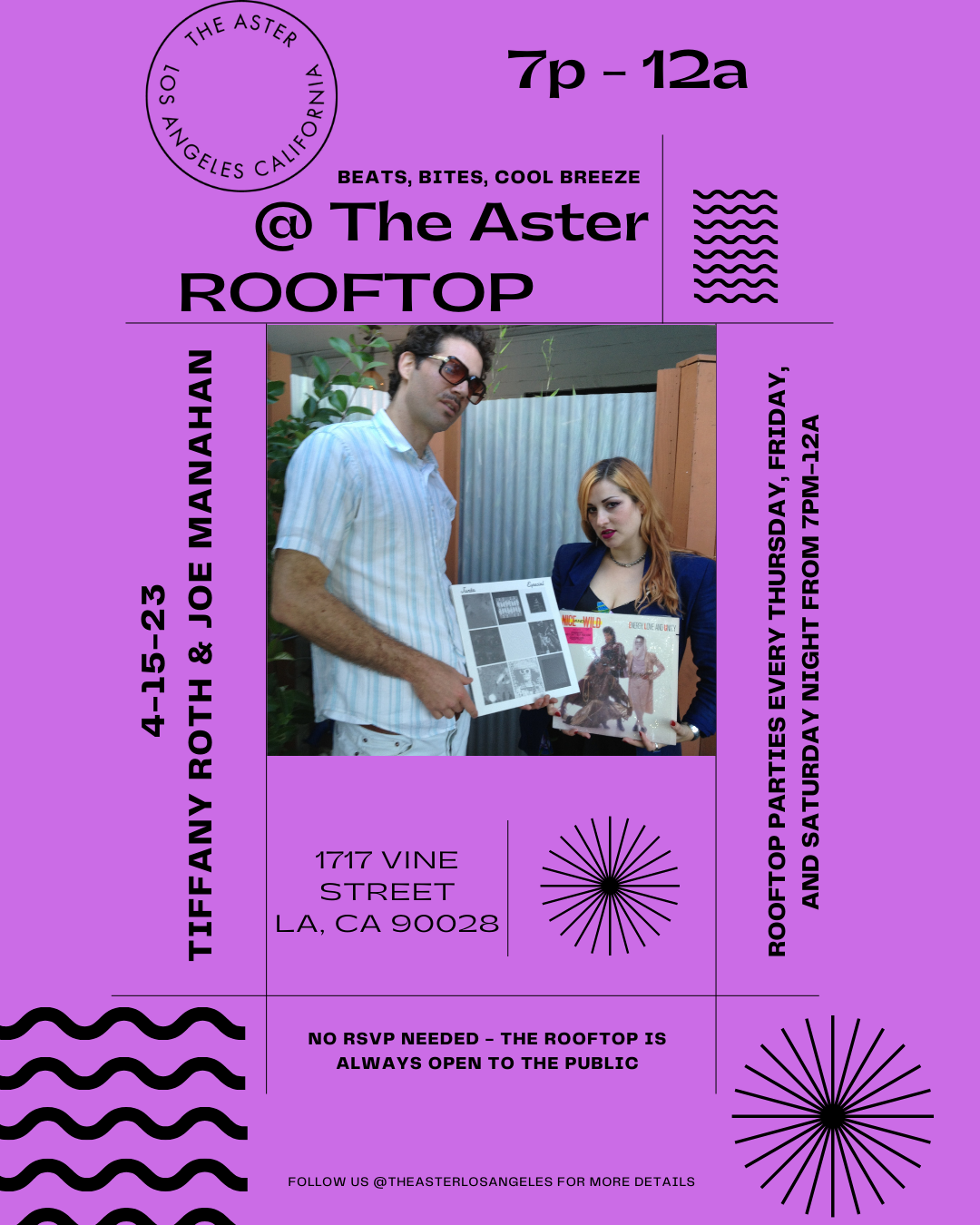 The Aster Rooftop: Tiffany Roth & Joseph Manahan bij The Aster, Los Angeles