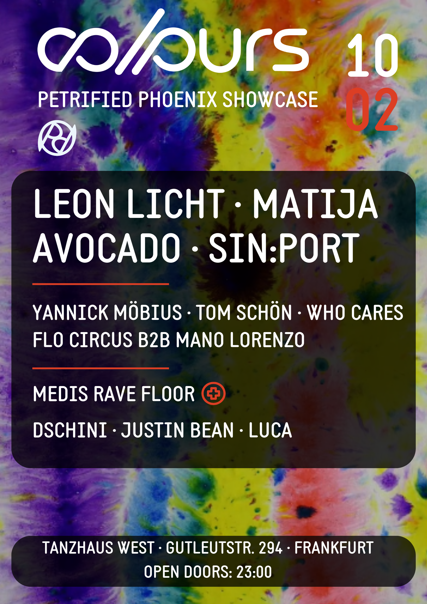 Colours presents Petrified Phoenix Showcase with Leon Licht, Matija and many more - Página frontal