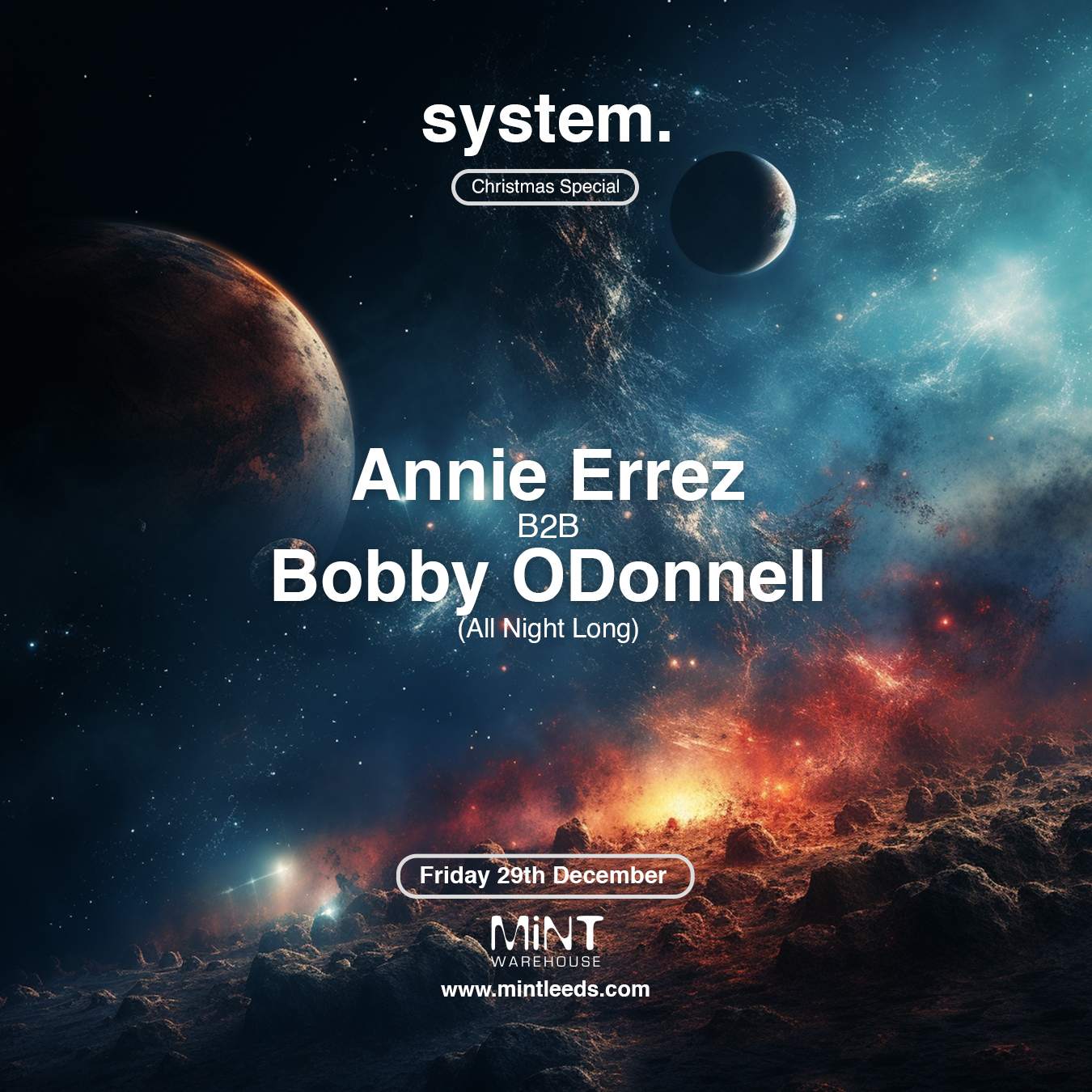 System presents Annie Errez b2b Bobby ODonnell (All Night Long) - Página frontal