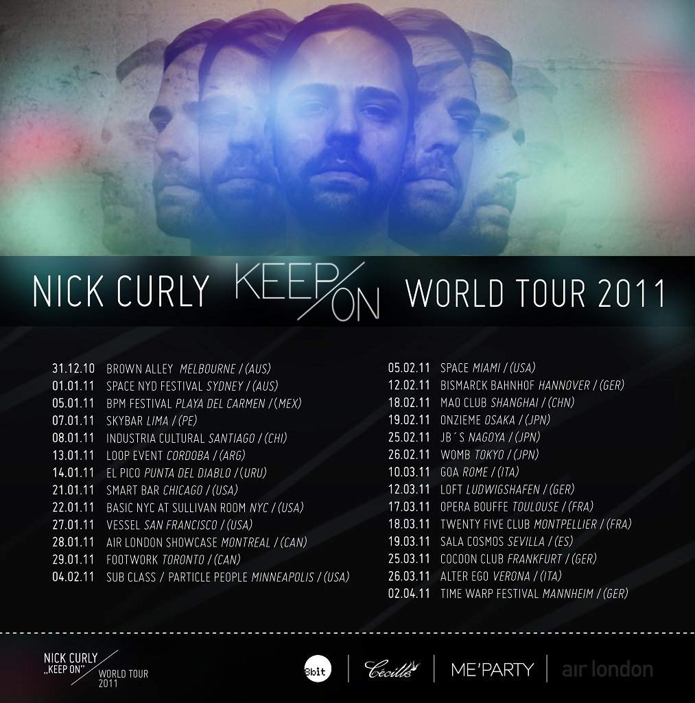 Nick Curly Keep On World Tour 2011 - フライヤー表