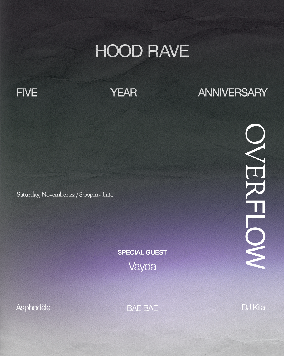 Hood Rave 5YR Anniversary + Deluge: OVERFLOW at TBA - DTLA, Los Angeles