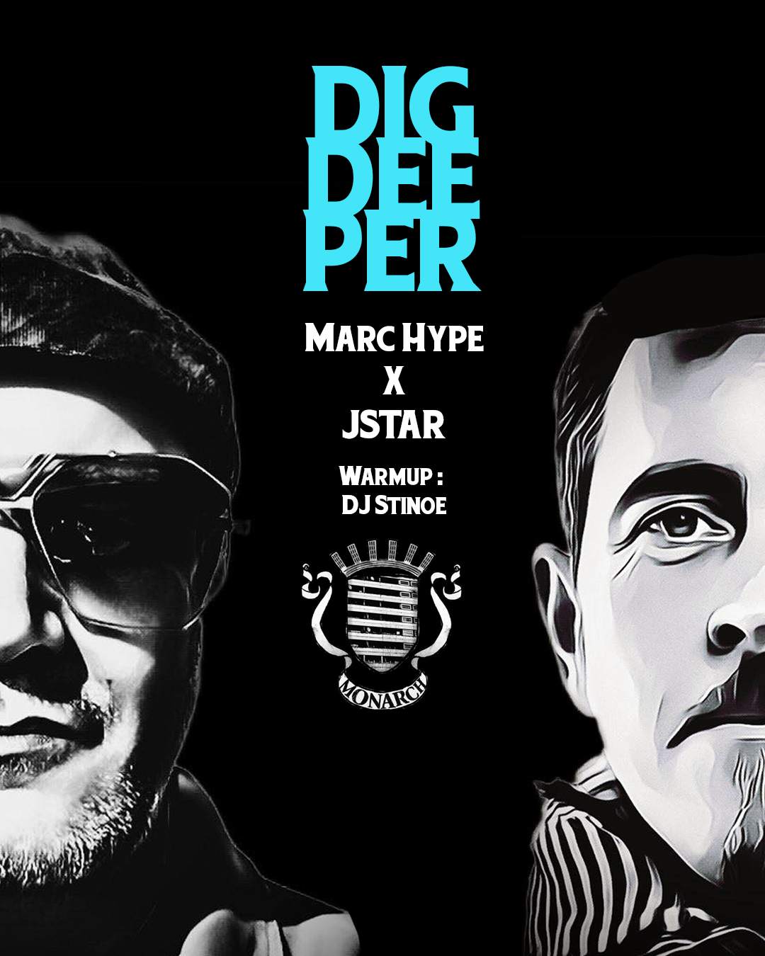 DIG DEEPER - Marc Hype (Dusty Donuts) x Jstar - フライヤー表
