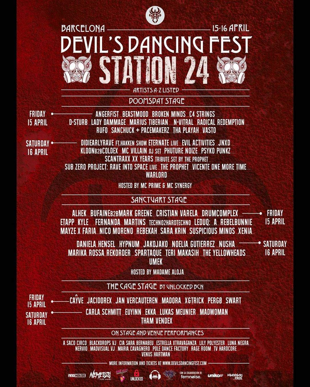 Devil's Dancing Fest. STATION 24 - フライヤー表