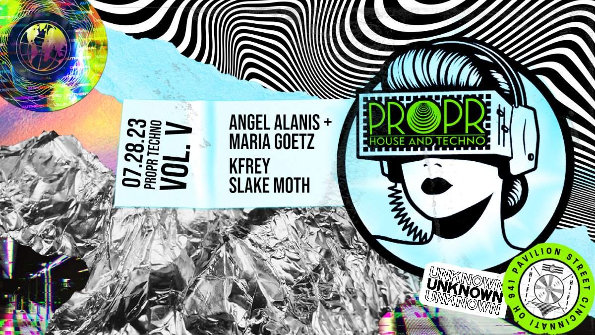 PROPR Techno Vol. V featuring Angel Alanis + Maria Goetz, KFrey, and Slake Moth - Página frontal