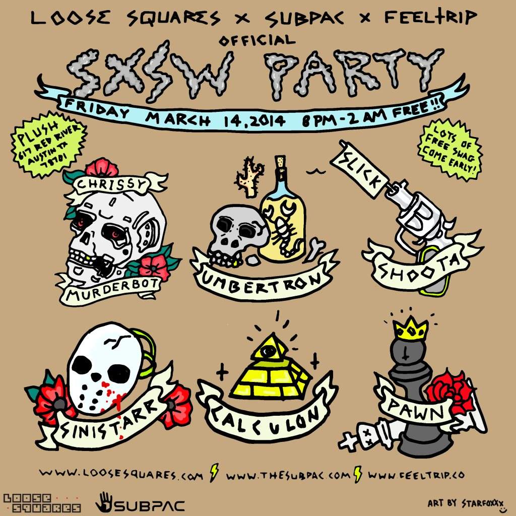 Loose Squares SXSW Showcase - Página frontal