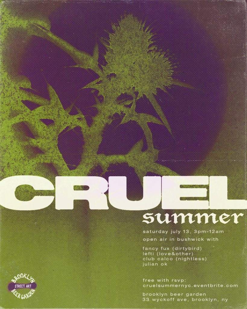 Cruel Summer: Open air in Bushwick - フライヤー表