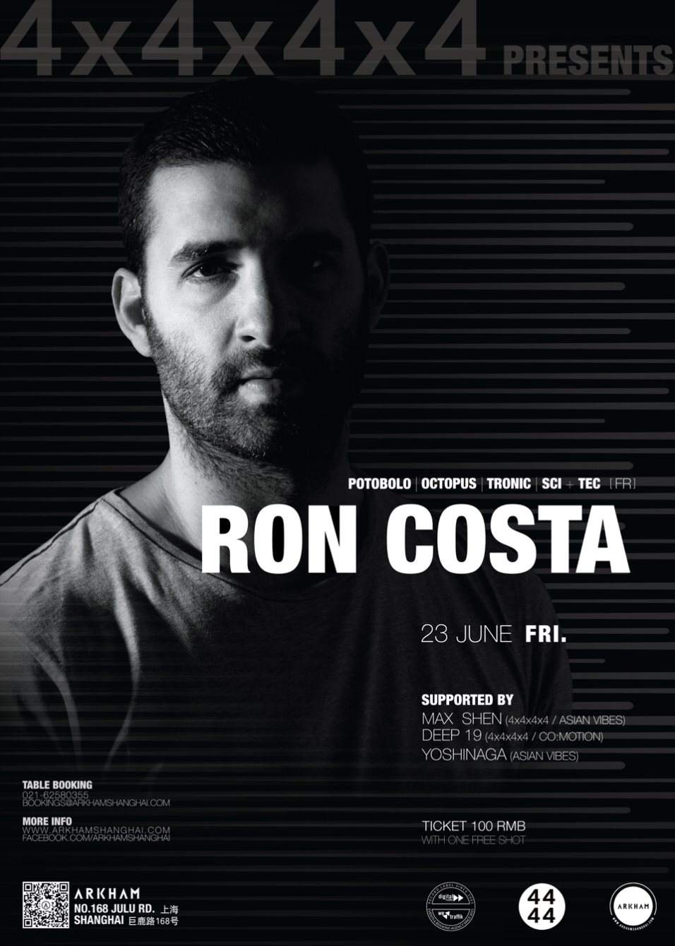4x4x4x4 presents Ron Costa - フライヤー表