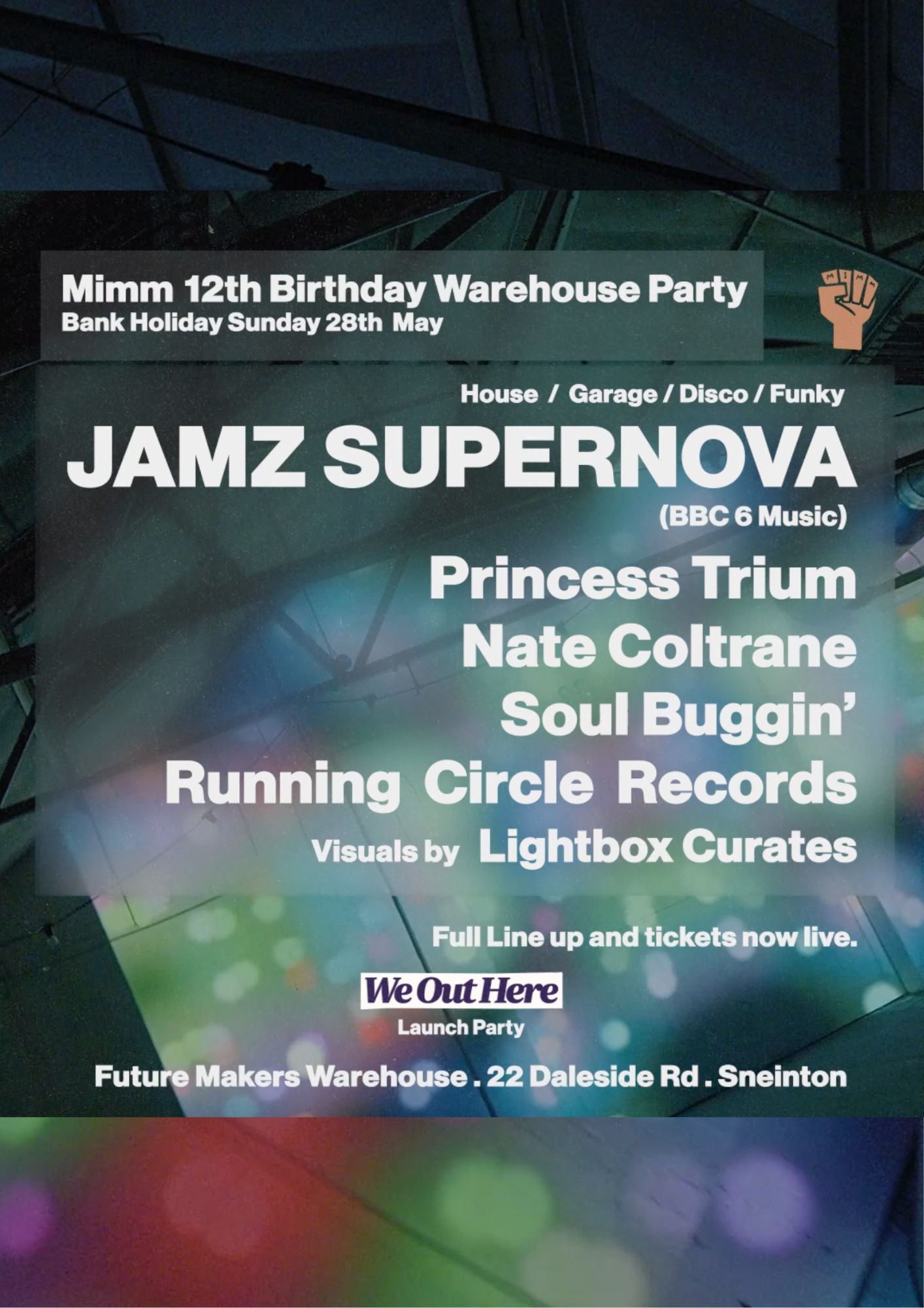 Mimm 12th Bday x We Out Here Festival Launch Party W/ Jamz Supernova - フライヤー表