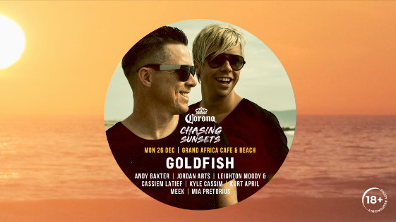 Corona Chasing Sunsets with Goldfish - フライヤー表