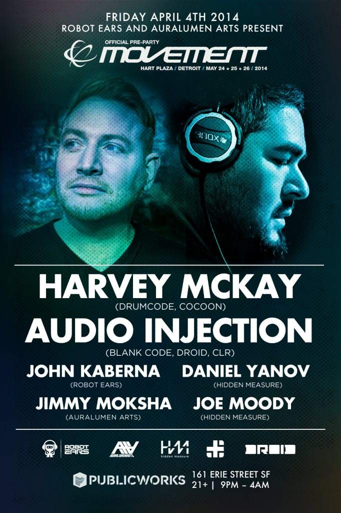 Official Movement Pre-Party: Harvey Mckay & Audio Injection - Página frontal