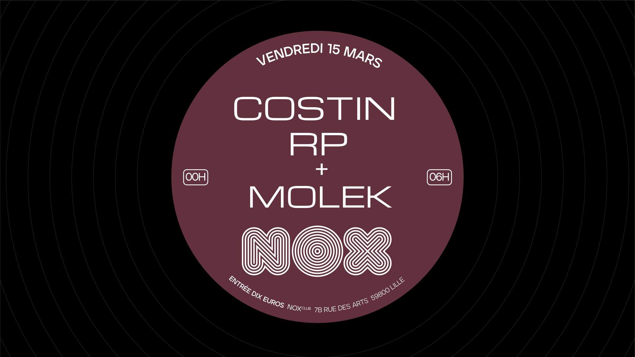 Nox Club with Costin Rp + Molek - Página frontal