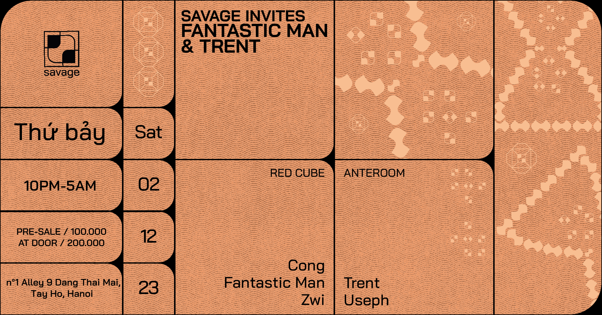Savage Invites Fantastic Man & Trent - フライヤー裏