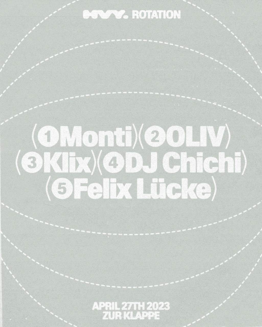 HVY.ROTATION with OLIV, DJ Chichi, Felix Lücke - フライヤー表