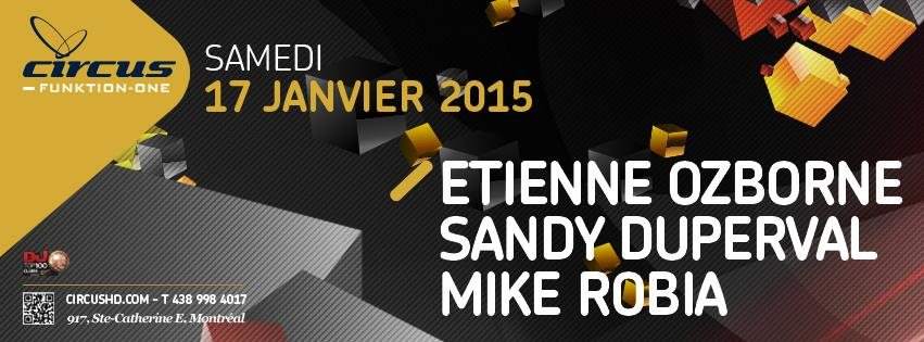 Etienne Ozborne - Sandy Duperval - Mike Robia - フライヤー表