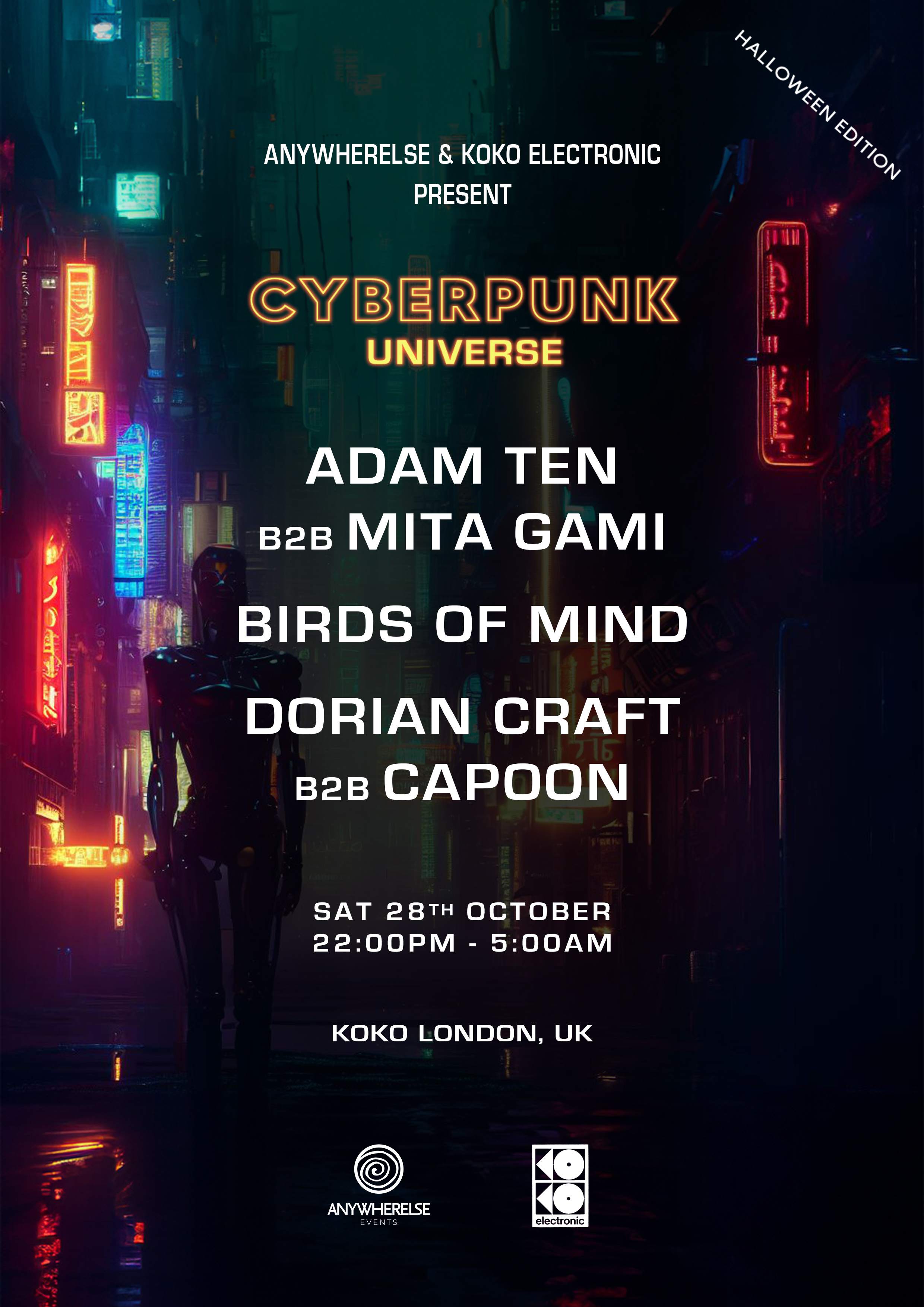 Cyberpunk Universe Halloween by Anywherelse - フライヤー裏
