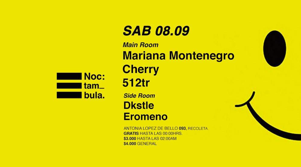 Mariana Montenegro, Cherry, 512tr, Dkstle - フライヤー表