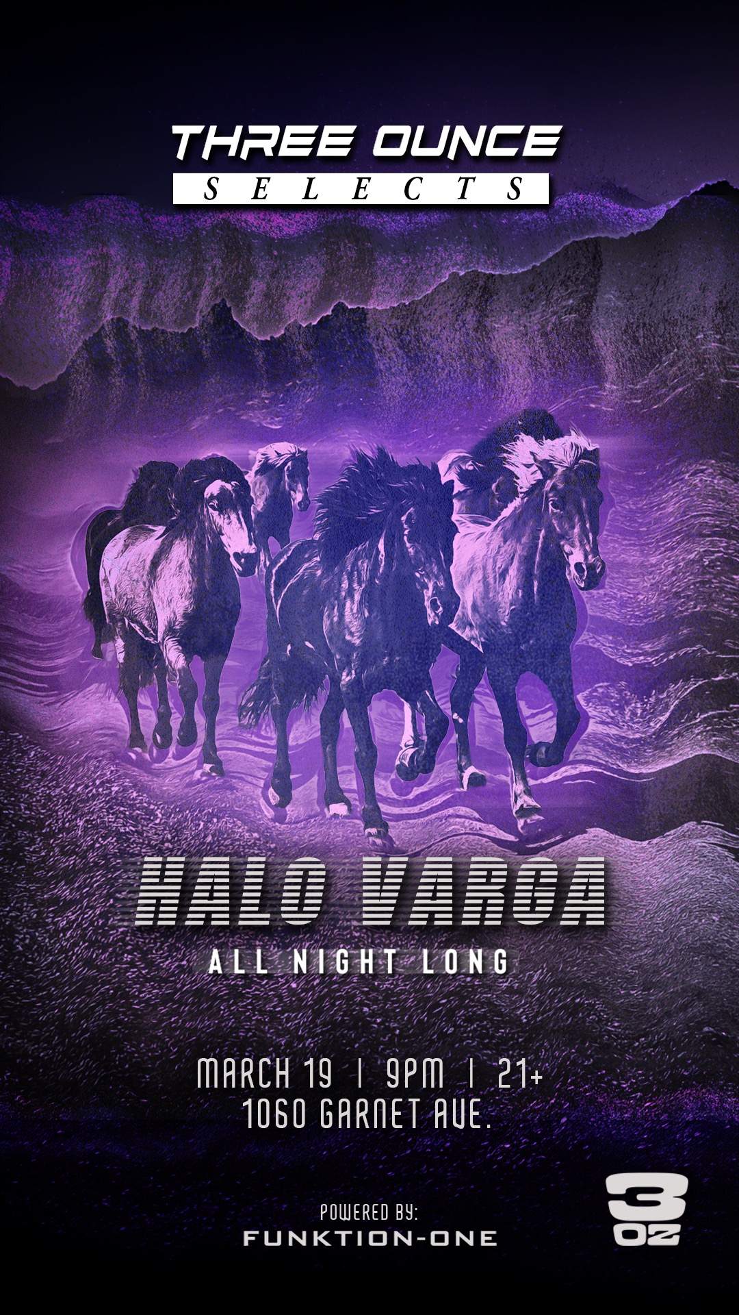 3oz Selects Halo Varga All Night Long at 3oz Dive Club, San Diego