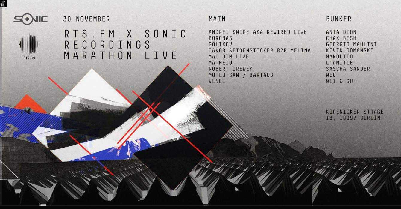 Rts.fm X Sonic Recordings Live - フライヤー表