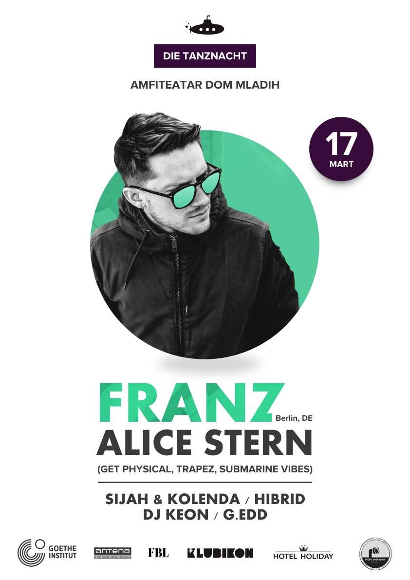 Die Tanznacht with Franz Alice Stern - フライヤー表