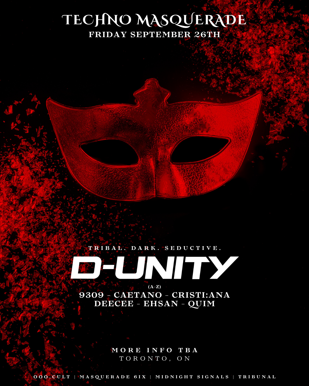 TECHNO MASQUERADE - D-Unity at TBA - Toronto, Toronto