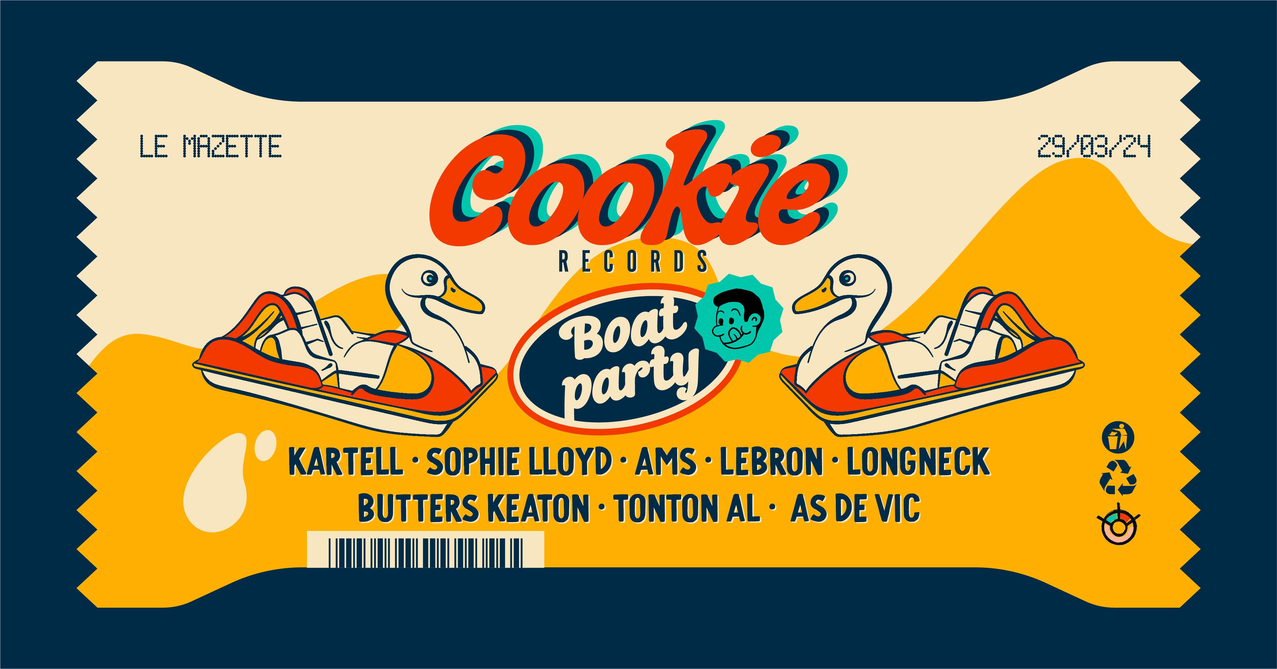 Boat Party • Cookie records: Kartell, Sophie Lloyd, Ams - フライヤー表
