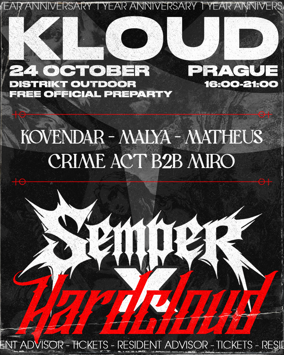 HARDCLOUD ft.KLOUD 1ST ANNIVERSARY at Distrikt, Prague