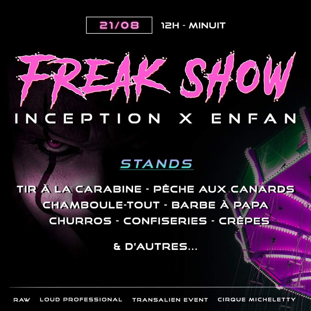 Inception X Enfan: Freak Show - Página trasera