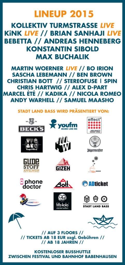 Stadt Land Bass Festival 2015 - フライヤー裏