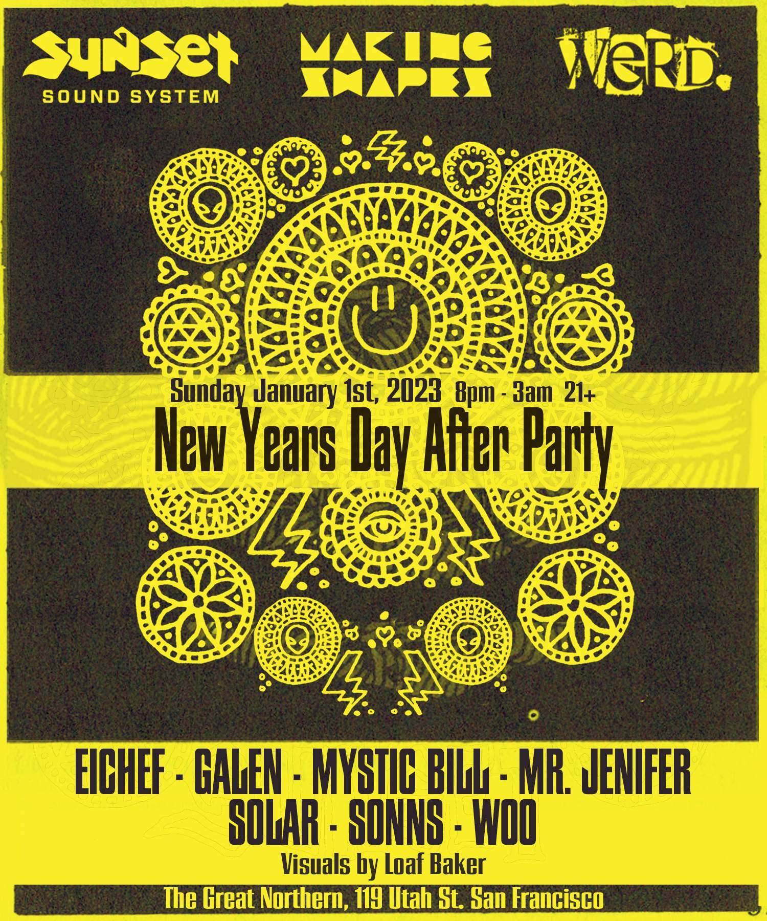 Sunset Sound System New Years Day After-Party 2023 - Página frontal