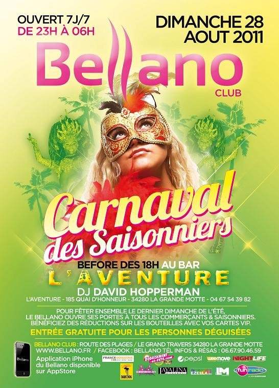 Carnaval Des Saisonniers - フライヤー表